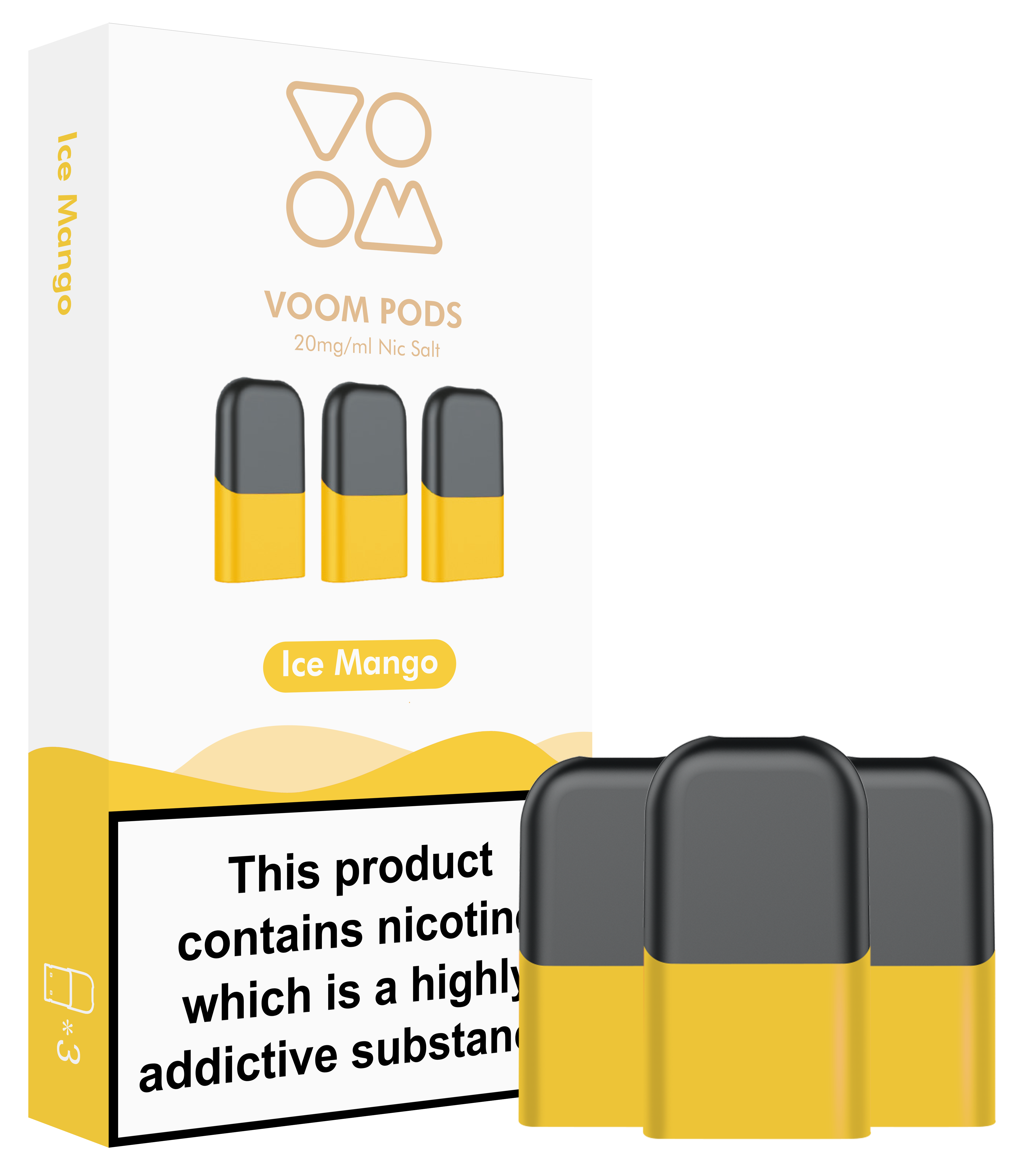 VOOM ICE MANGO PREFILLED POD (3PCS) (20MG)